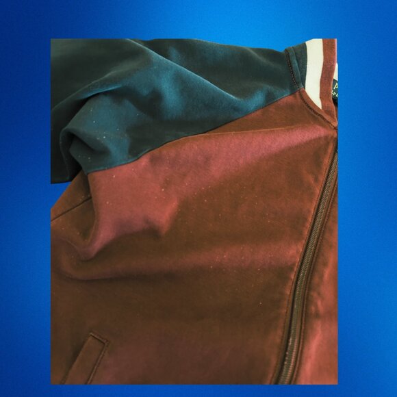 Polo Ralph Lauren Double-Knit Bomber Jacket — Maroon & Navy 🔥🐎 - Picture 2 of 12